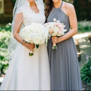 Andrew Adela Charcoal High Neck Dress